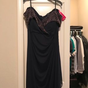 Navy evening gown